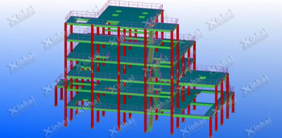 組合式鋼結構設計3D模型
